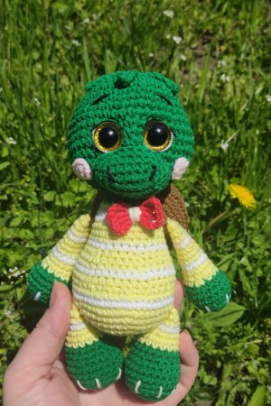 Робота Черепаха іграшка ручної роботи амигуруми