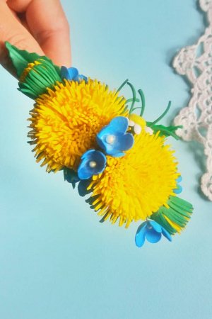 Робота Квіти з фоамірану,кульбабки, волошки, ромашки