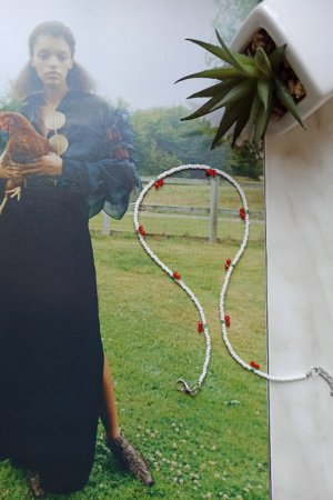 Работа Чокер, чокер из бисера, колье, бусы, бусы с вишнями