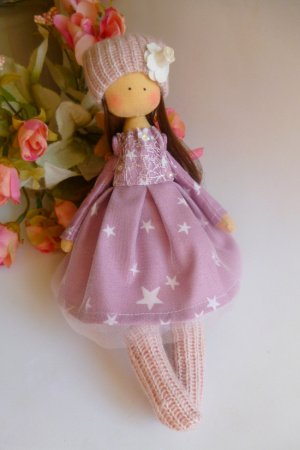 Робота Текстильна лялька в плаття з зірками