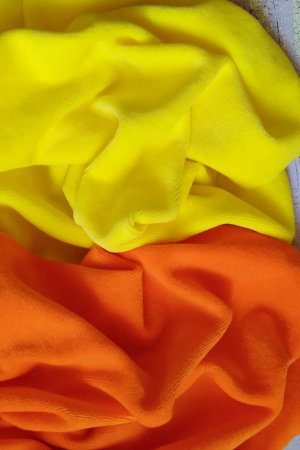 Робота Набір бавовняного велюру для рукоділля жовтий і оранжевий