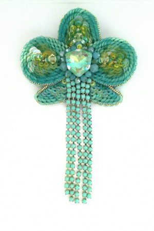 Робота Брошка Бірюзова Орхідея