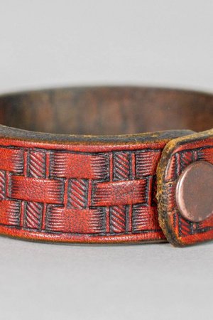 Робота чоловічий браслет зі шкіри доріжка