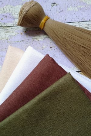 Робота Набір однотонного бавовни для рукоділля 4шт.