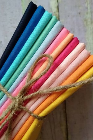 Работа Мини-набор ткани для рукоделия из 12 цветов