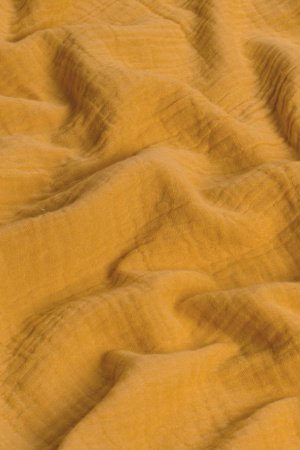 Робота Тканина для рукоділля в вінтажному стилі муслін гірчиця