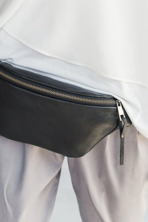 Робота Жіноча Сумка Бананка З Натуральної Шкіри