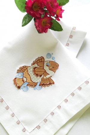 Робота Серветки "Підводний світ з рибкою і коником"