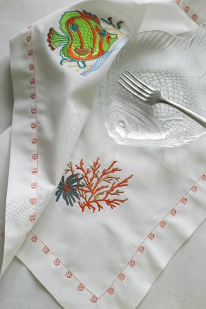 Робота Серветки "Підводний світ з водоростями і рибкою"