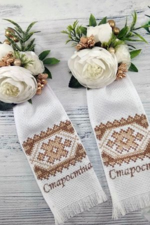 Работа Бутоньерки для крестных, старост, сватов