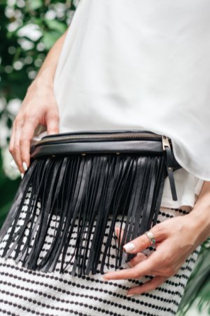 Робота Стильна Сумка На Пояс З Бахромою 