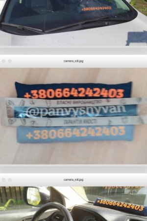 Робота М'яка іграшка "Багет" в автомобіль з вашим номером телефону