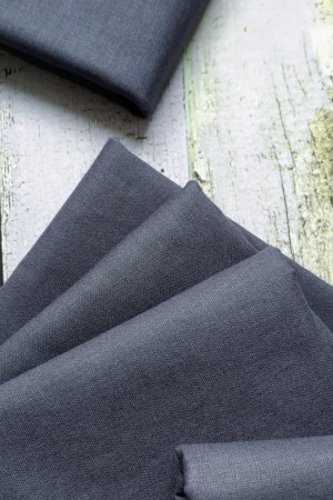 Работа Ткань хлопок для рукоделия ретро-синий