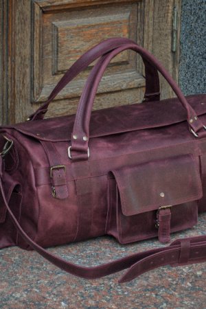 Робота Кругле шкіряне дорожня сумка, Спортивна чоловіча сумка