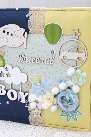 Работа Скрап альбом для малыша, альбом для мальчика в год