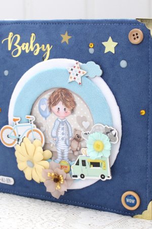 Работа Скрапльб для новорожденного мальчика на заказ.