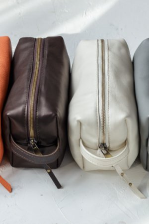 Робота Зручна Шкіряна Косметичка З Іцініалами