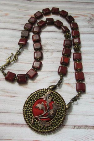 Работа Колье "Дикий цветок"