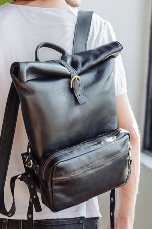 Робота Стильний Шкіряний Рюкзак Зі З'ємною Сумкою