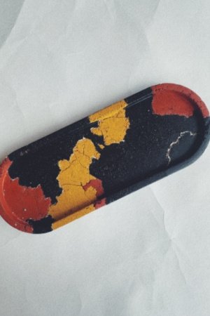 Работа Декоративное блюдо из бетона 