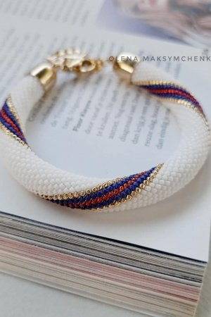 Работа Браслет из японского бисера "Sport-shic"