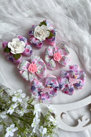 Робота Набір бантики- резинки в садік ,бантики в школу квіти 2