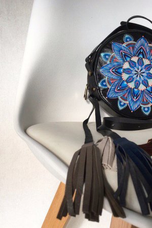 Робота Маленька Кругла Сумка З Ручним Розписом Мандала