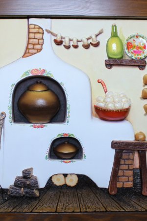 Работа Панно украинский сувенир "Печь. Достаток в доме"