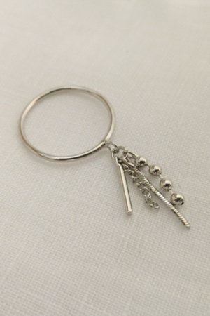 Работа Кольцо серебряная с подвесками