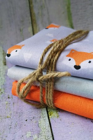 Работа Набор ткани для рукоделия из 3 шт. Лисички