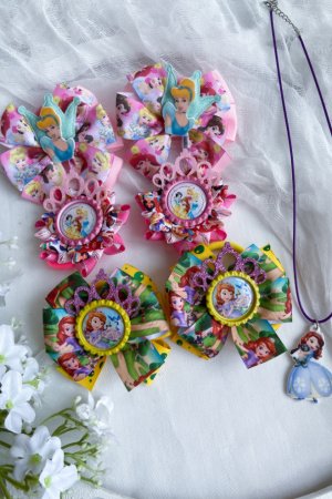 Робота Набір бантики- резинки в садік ,бантики в школу принцеси 4