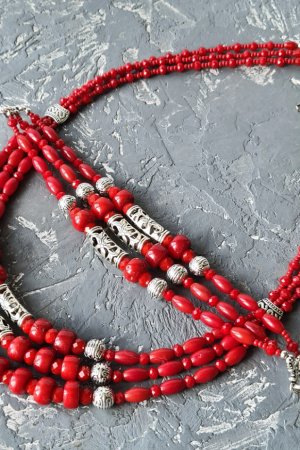 Работа Комплект из натуральных кораллов "Дуо"