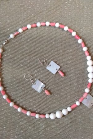 Робота Комплект: кольє і сережки  "Морський дует" 