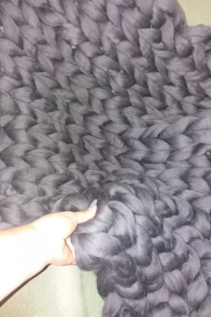Робота Плед крупної в'язки  100% меринос