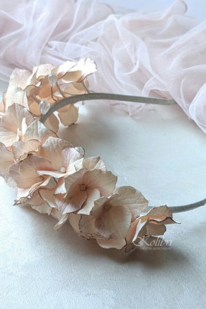 Робота Ніжний ободок з квітами гортензії