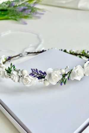 Робота Білий лавандовий віночок