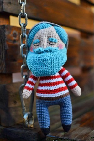 Робота В'язана іграшка лялька хлопчик "Хіпстер", подарунок подрузі