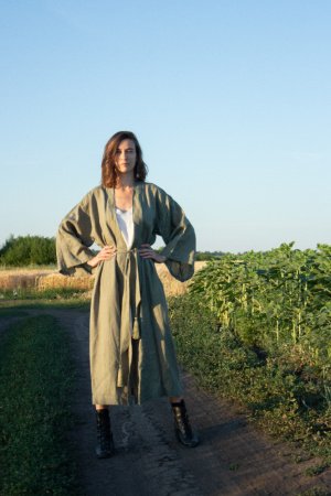 Робота  Кімоно з льону довге 