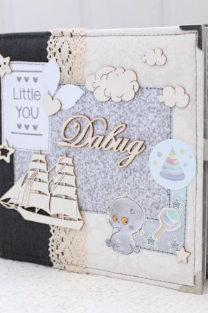 Работа Детский альбом для новорожденного скрапбукинг 