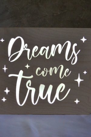 Работа Ночник из дерева - Dreams come true