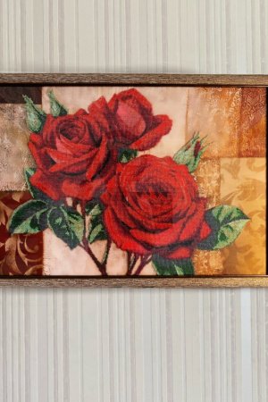 Работа Красные розы. Доставка по счет магазина