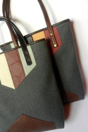 Работа Сумка из шинельного сукна «Туманный мегаполис»