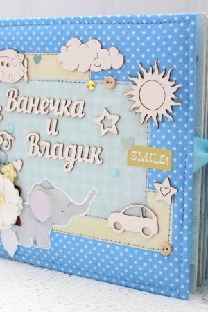 Работа Альбом ручной работы для близнецов мальчиков 