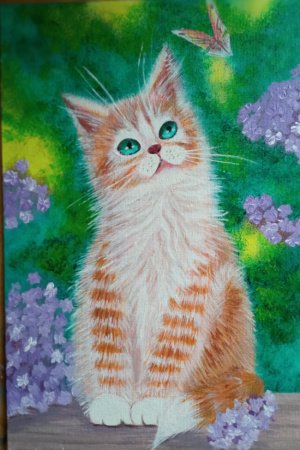 Работа Картина "Рыжий котик"