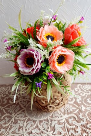 Работа Букет из мылу ручной работы "Маки"