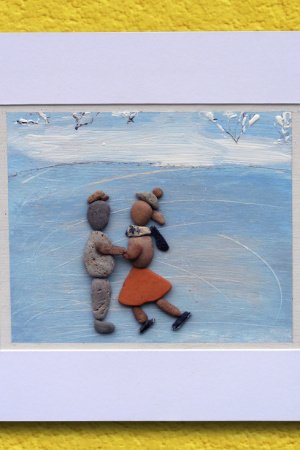 Робота Декор для дому з морських каменів ручної роботи. Ковзанка.