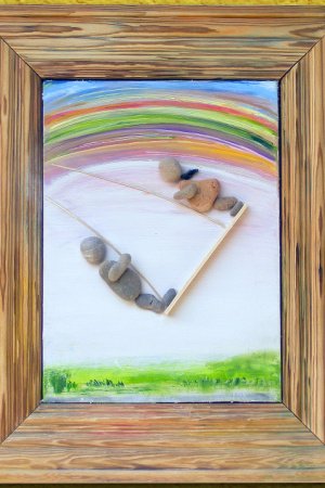 Работа Декор для дома из морских камней ручной работы. Качели