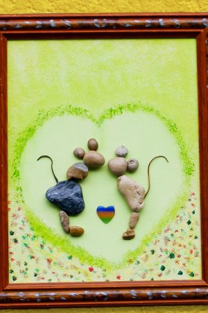 Работа Декор из морских камней ручной работы 