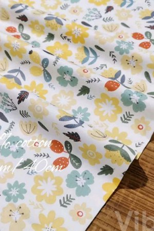 Робота Тканина бавовна жовті квіточки