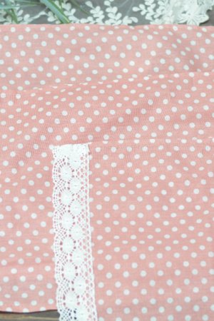 Робота Серветка на кошик з мереживом 33 * 24см. корал (рожевий)